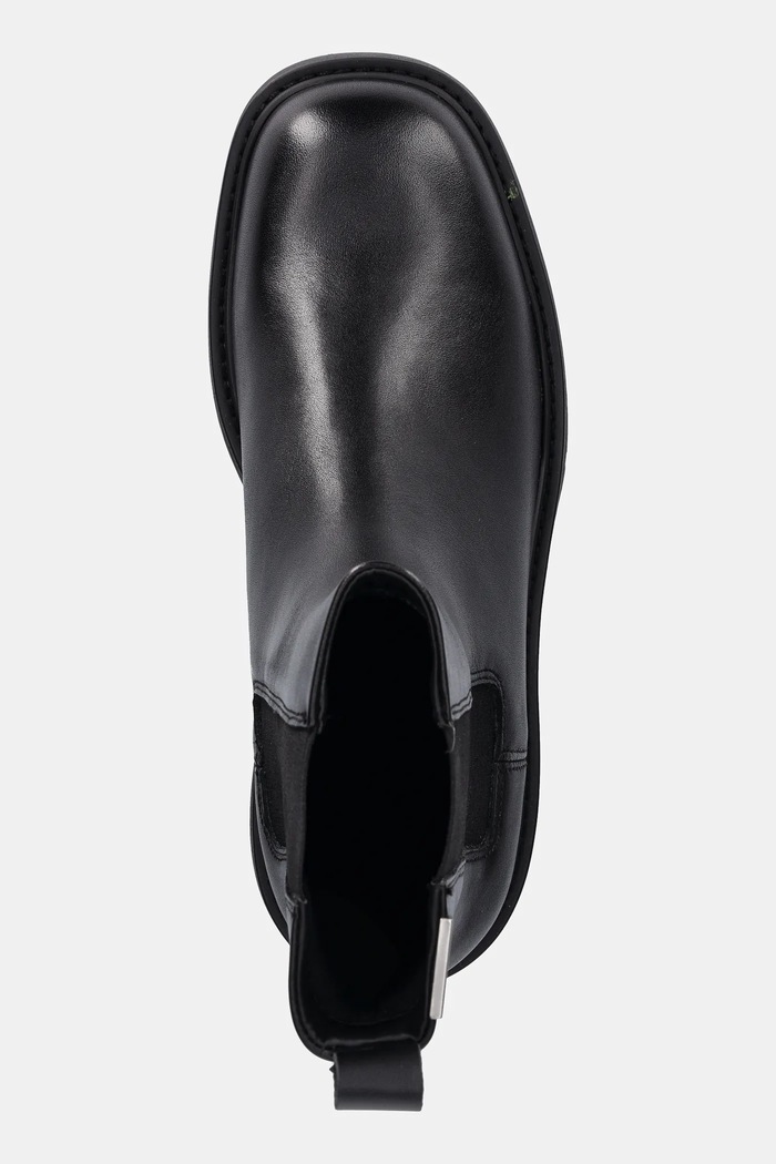 Calvin Klein Jeans bőr bokacsizma COMBAT MID CHELSEA BOOT HW LTH fekete YW0YW01869