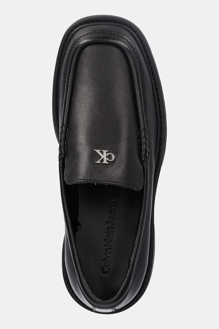 Mokasíny Calvin Klein Jeans COMBAT LOAFER HW LTH čierna YW0YW01862