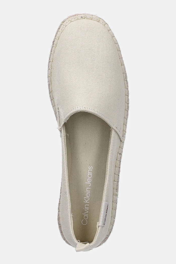 Espadrilky Calvin Klein Jeans PLATFORM ESPADRILLE ML CS béžová YW0YW01871