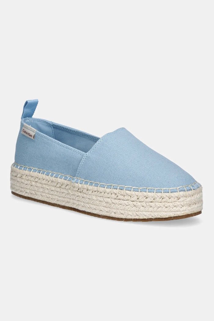Calvin Klein Jeans espadrile PLATFORM ESPADRILLE ML CS textil albastru YW0YW01871