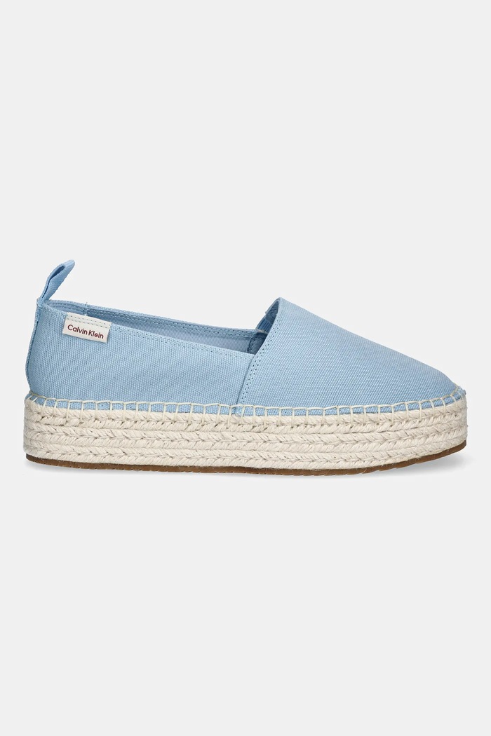 Calvin Klein Jeans espadrile PLATFORM ESPADRILLE ML CS YW0YW01871 albastru AW25