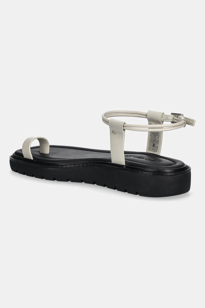 Scarpe Calvin Klein Jeans sandali ROPE TOE POST SANDAL LTH MG YW0YW01893 beige