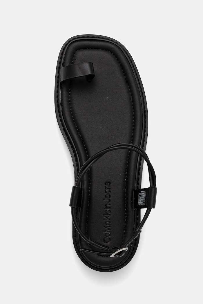 Calvin Klein Jeans sandali ROPE TOE POST SANDAL LTH MG nero YW0YW01893