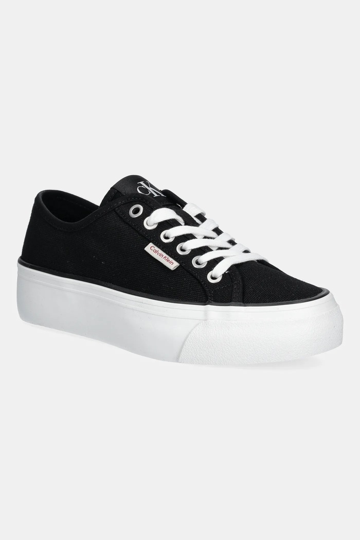 Calvin Klein Jeans sportcipő VULC FLATFORM CTN LOGO TAG platformos fekete YW0YW01838