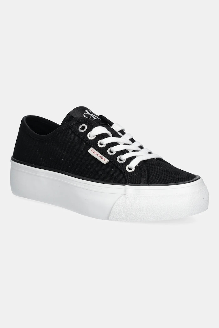 Calvin Klein Jeans sportcipő VULC FLATFORM CTN LOGO TAG platformos fekete YW0YW01838