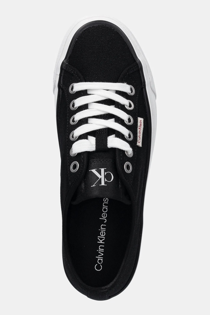 Calvin Klein Jeans sportcipő VULC FLATFORM CTN LOGO TAG fekete YW0YW01838