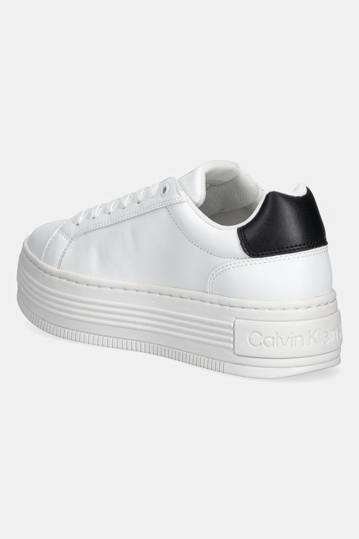 Obuwie Calvin Klein Jeans sneakersy BOLD FLATF LOW LACE LTH YW0YW01878 biały