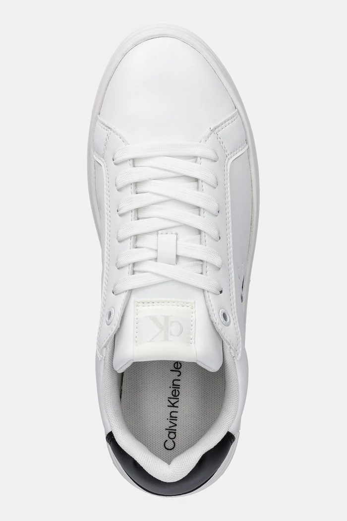 Calvin Klein Jeans sneakersy BOLD FLATF LOW LACE LTH biały YW0YW01878