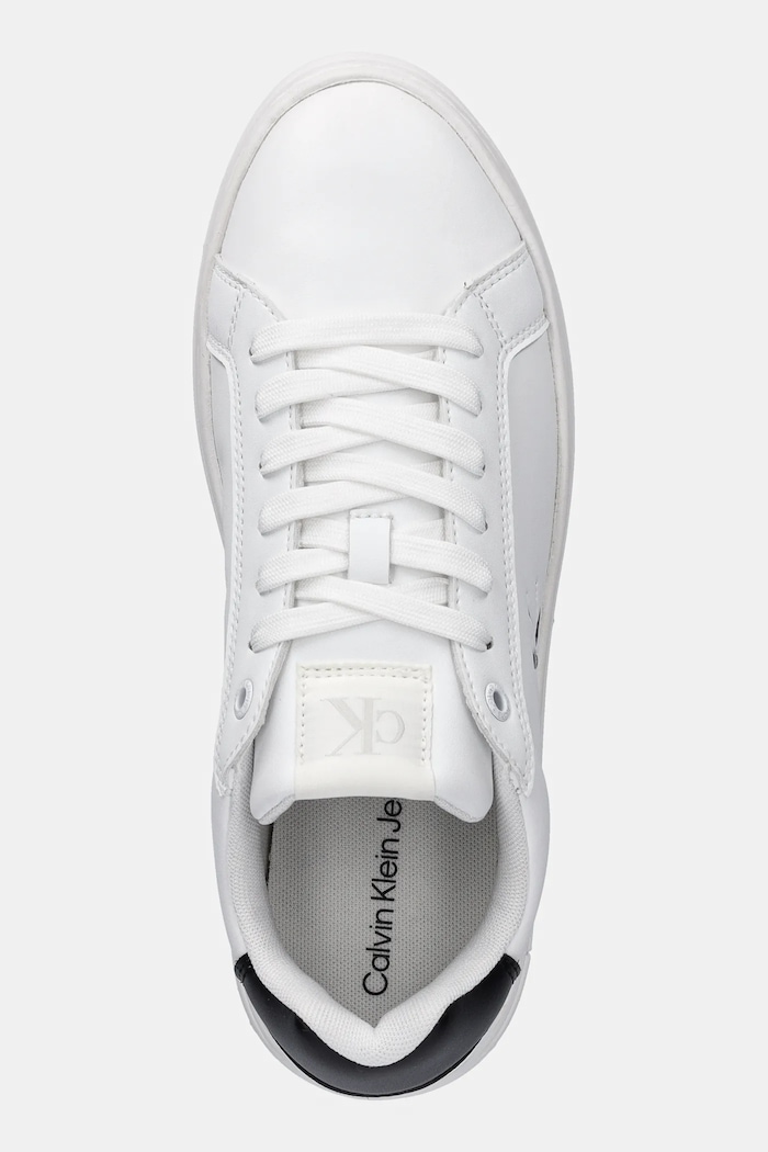 Calvin Klein Jeans sneakersy BOLD FLATF LOW LACE LTH biały YW0YW01878