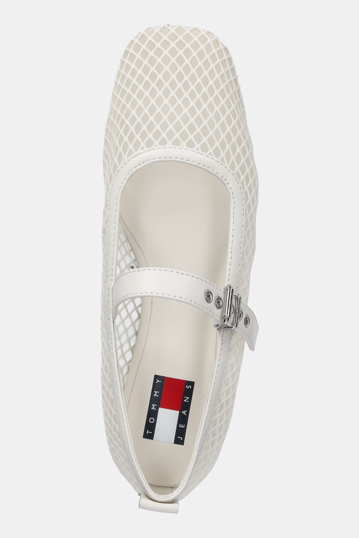 Baleríny Tommy Jeans TJW MESH MARYJANE BALLERINA biela EN0EN02872