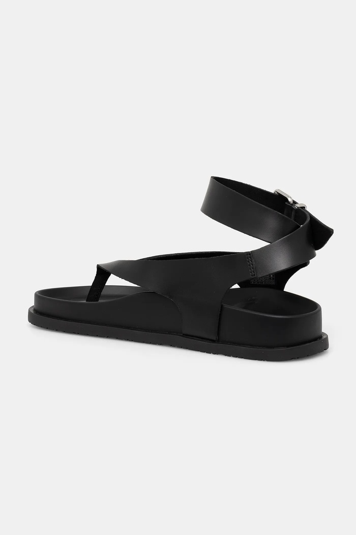 Boty Kožené sandály Tommy Jeans TJW ANKLE STRAP SANDAL EN0EN02873 černá