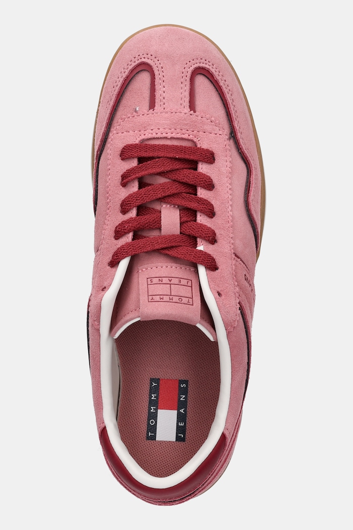 Tommy Jeans velúr sportcipő THE GREENWICH rózsaszín EN0EN02806