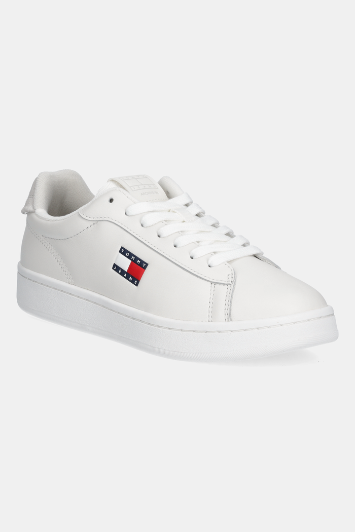 Кожени маратонки Tommy Jeans ARCHIVE' 98 гладка кожа бял EN0EN02815