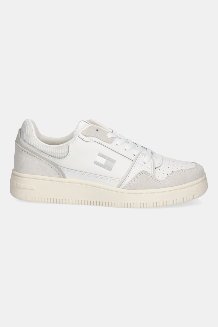 Kožené tenisky Tommy Jeans TJW RETRO BASKET SNEAKER EN0EN02818 biela AW25