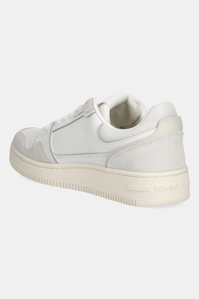 Obuv Kožené tenisky Tommy Jeans TJW RETRO BASKET SNEAKER EN0EN02818 biela