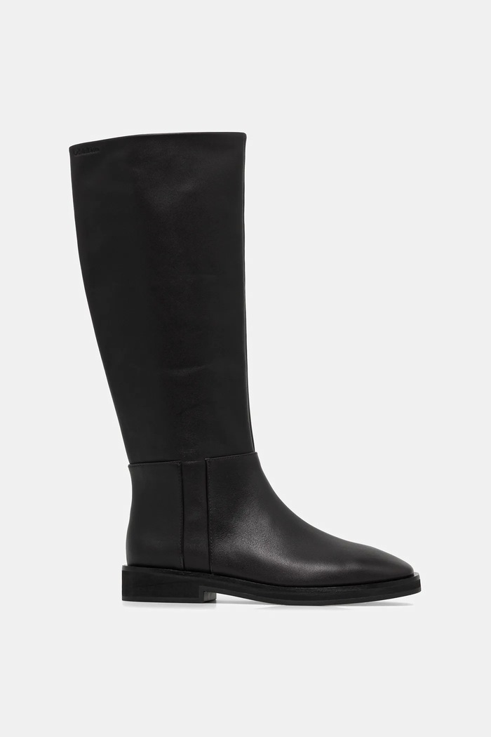 Usnjeni elegantni škornji Calvin Klein FORMAL UTK BOOT LTH HW0HW02599 rjava NC25