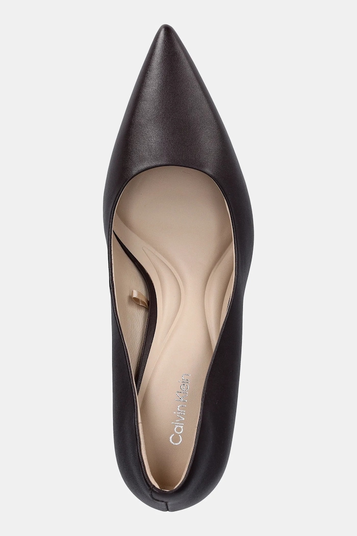 Calvin Klein szpilki skórzane ESS STILETTO 70 bordowy HW0HW02607