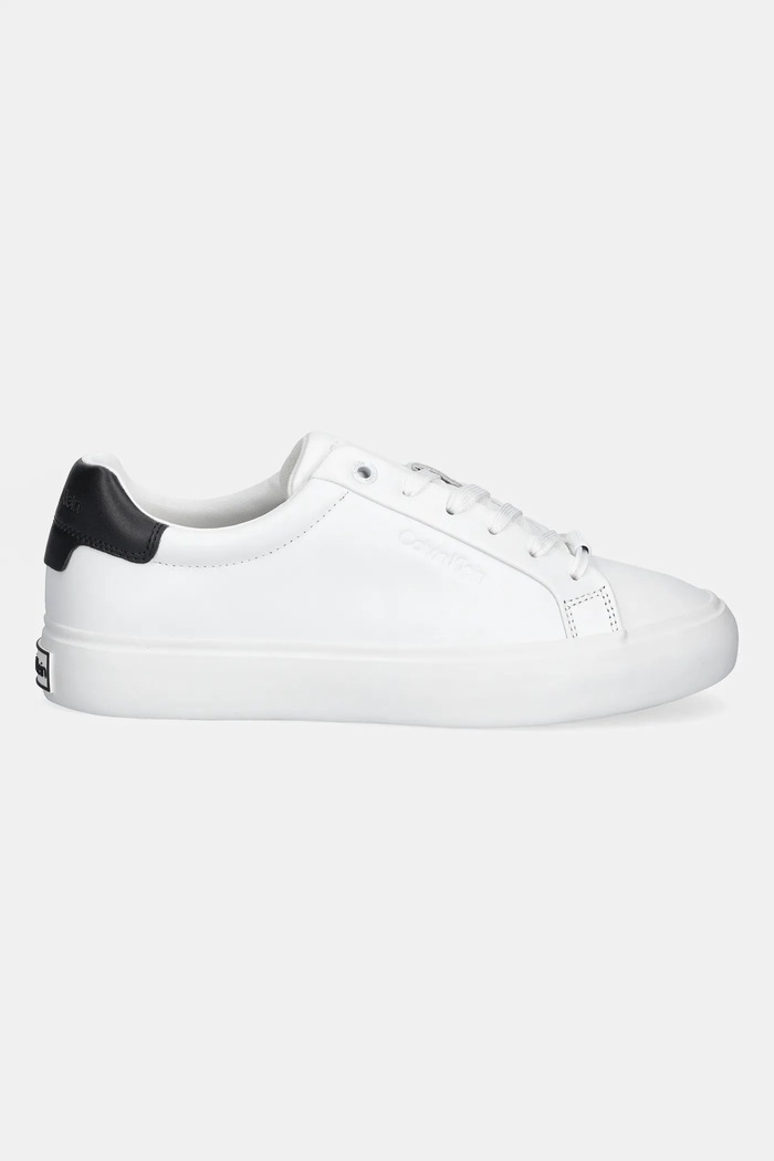Calvin Klein sneakersy skórzane LACE-UP SNEAKER LTH CK HW0HW02673 biały AW25