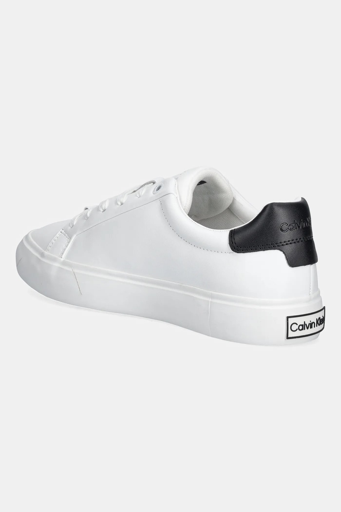 Obuwie Calvin Klein sneakersy skórzane LACE-UP SNEAKER LTH CK HW0HW02673 biały