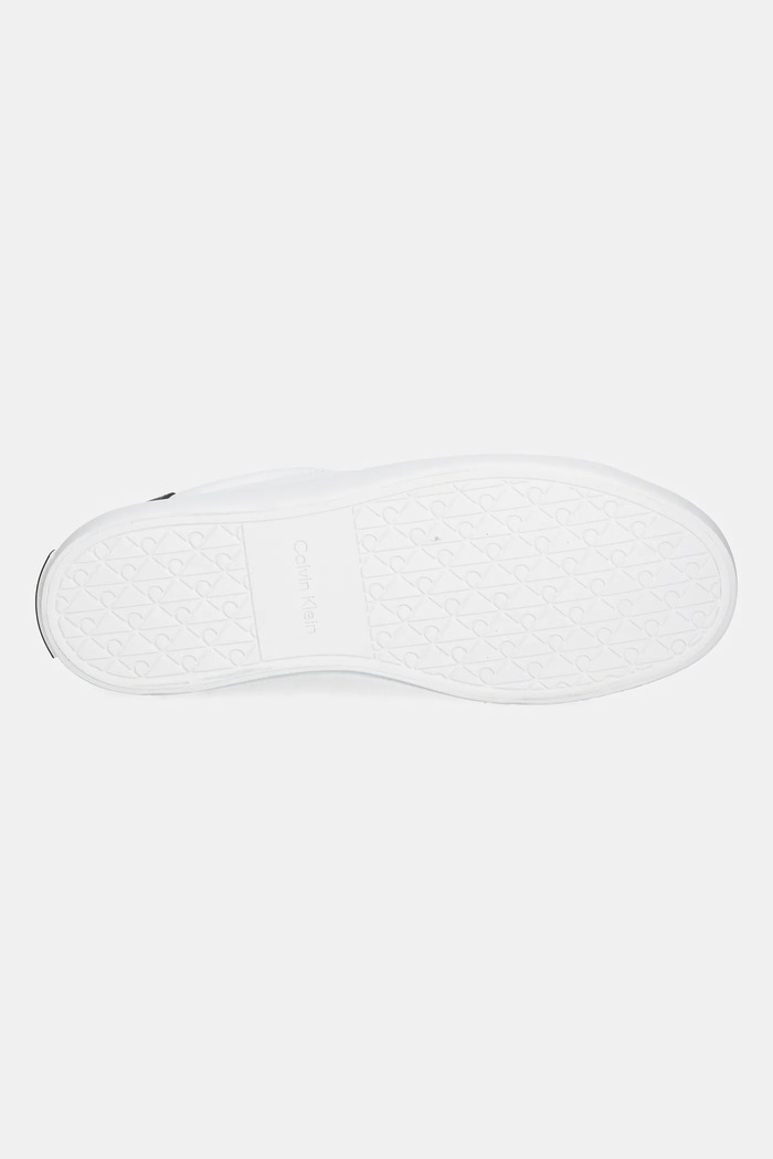 Calvin Klein sneakersy skórzane LACE-UP SNEAKER LTH CK HW0HW02673 biały