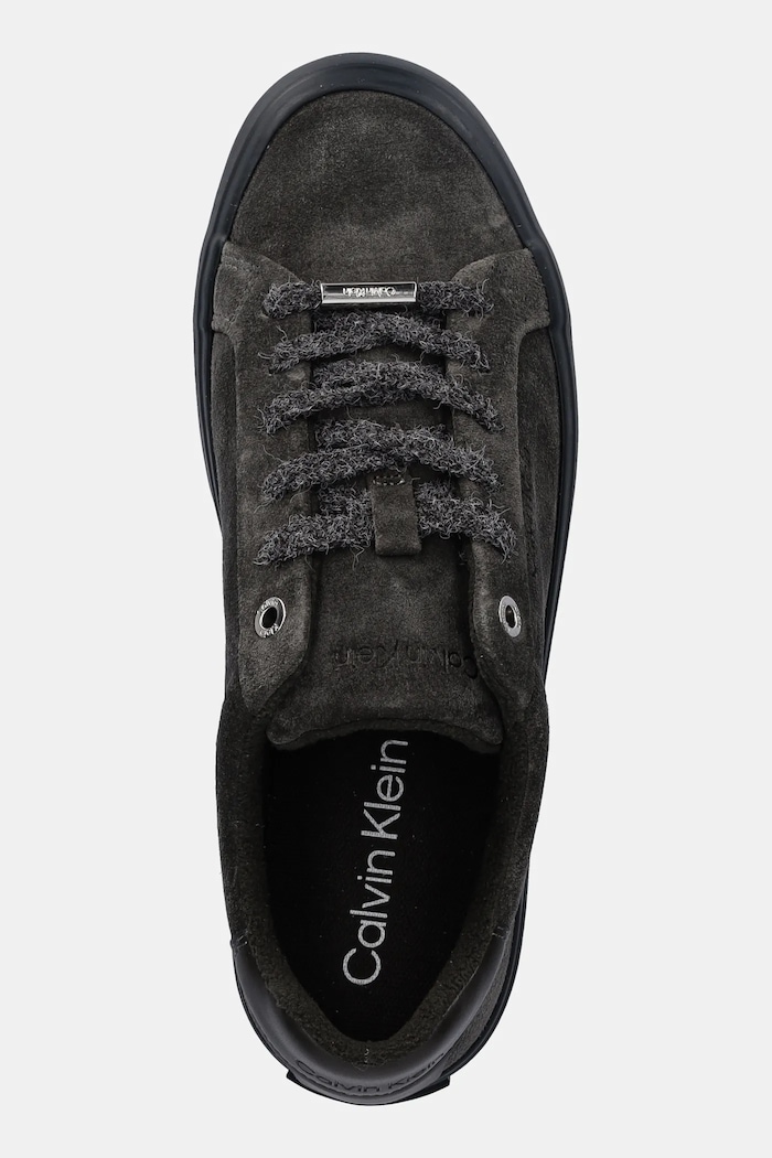 Calvin Klein velúr sportcipő LACE-UP SNEAKER SUEDE/WL CK zöld HW0HW02679