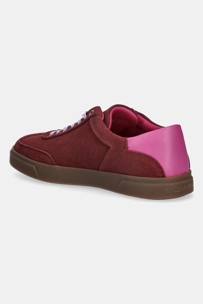 Obuv Kožené tenisky Calvin Klein LOW PRO CUPS LACE UP HW0HW02683 burgundské