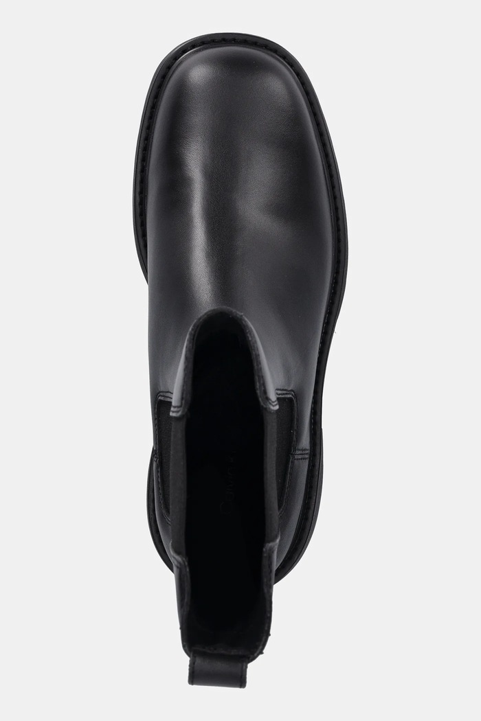 Calvin Klein ghete chelsea de piele CHUNKY HIGH CHELSEA negru YW0YW01909