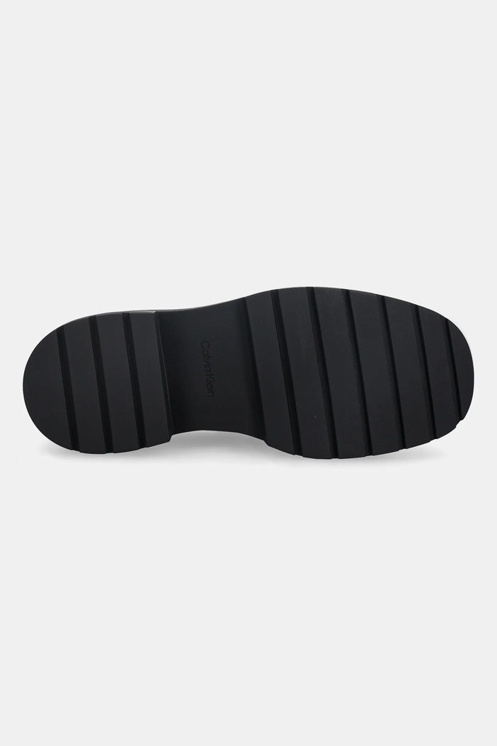 Calvin Klein mocasini de piele CHUNKY LOAFER LTH HW YW0YW01912 negru