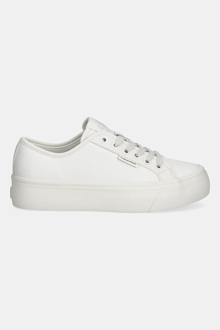 Calvin Klein sportcipő VULC FLATF LACE UP LTH CK YW0YW01932 fehér NC25