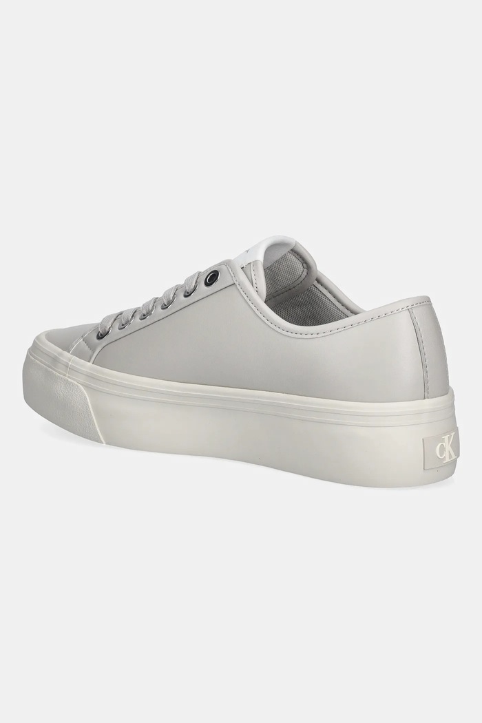 Cipők Calvin Klein sportcipő VULC FLATF LACE UP LTH CK YW0YW01932 szürke