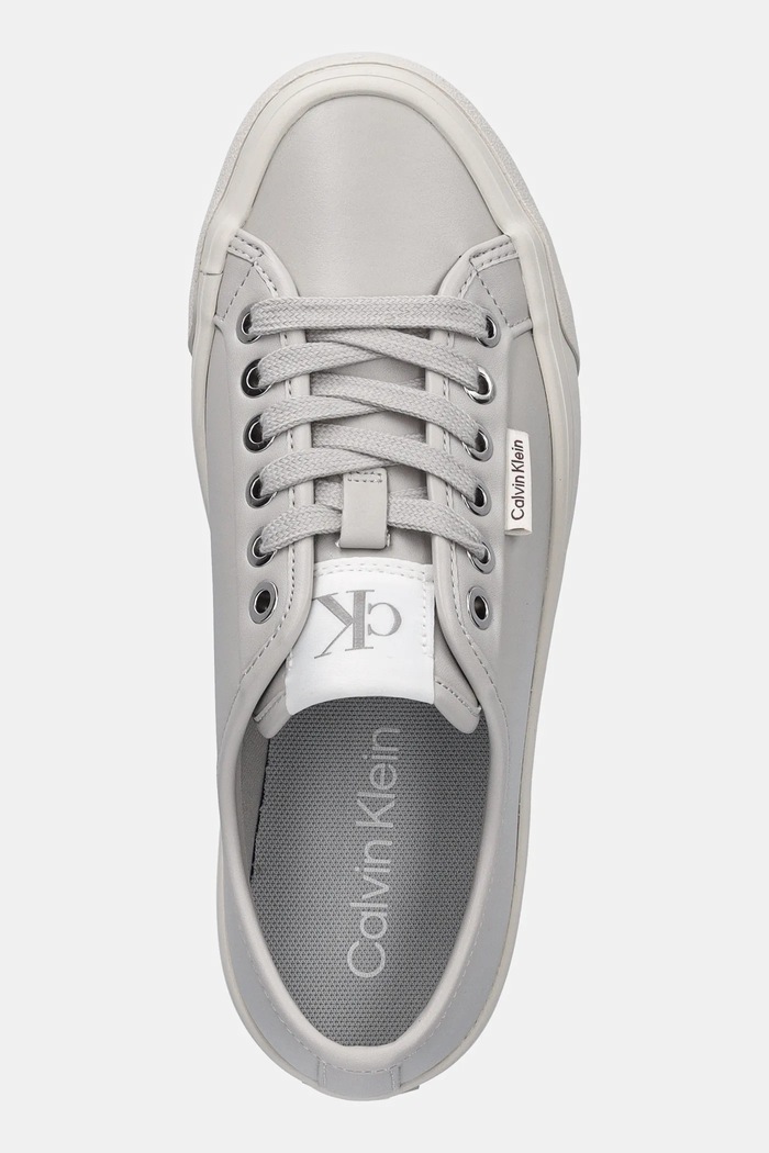 Calvin Klein sportcipő VULC FLATF LACE UP LTH CK szürke YW0YW01932