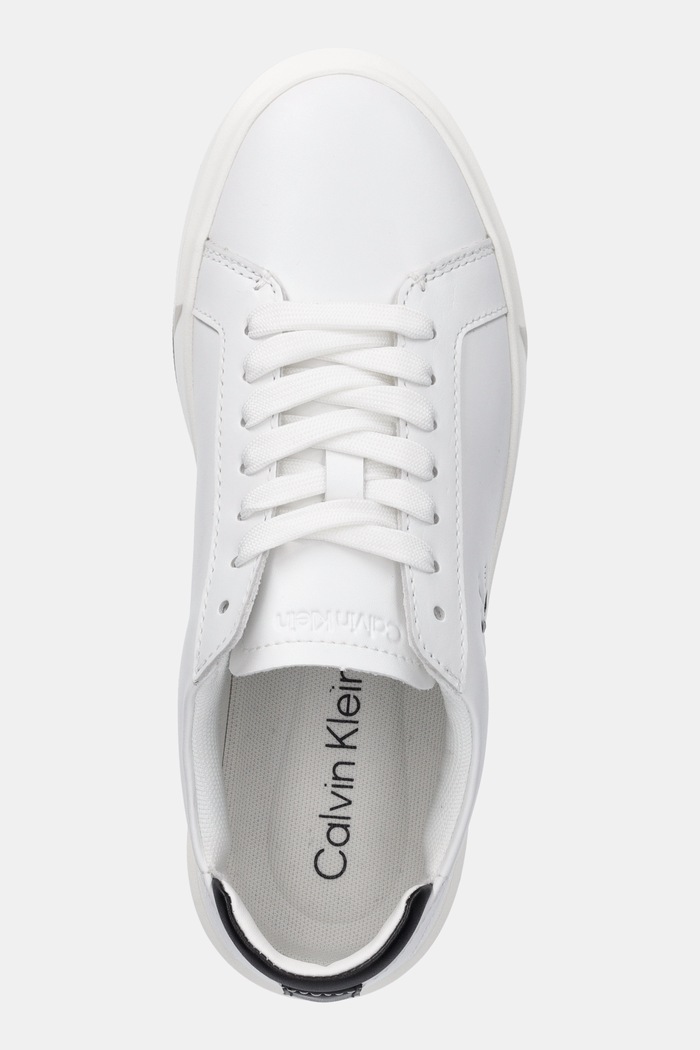 Tenisky Calvin Klein BASKET LACE UP LTH ML biela YW0YW01945
