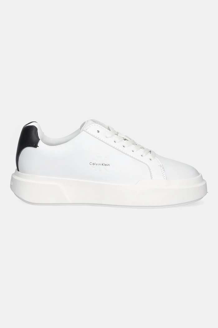 Kožené tenisky Calvin Klein CHUNKY CUPSOLE LACEUP LTH YW0YW01947 biela AW25