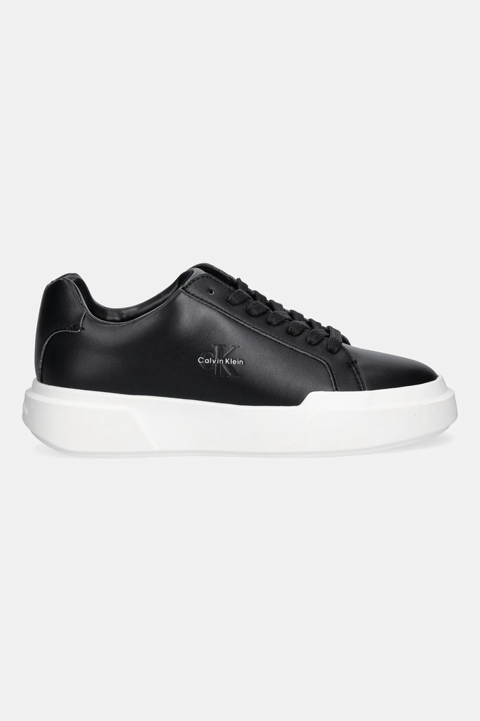 Calvin Klein sneakersy skórzane CHUNKY CUPSOLE LACEUP LTH YW0YW01947 czarny AW25