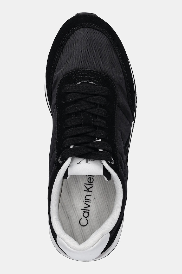 Calvin Klein RETRO RUNNER LACE UP NYLON MG sneakersy damskie czarny YW0YW01990