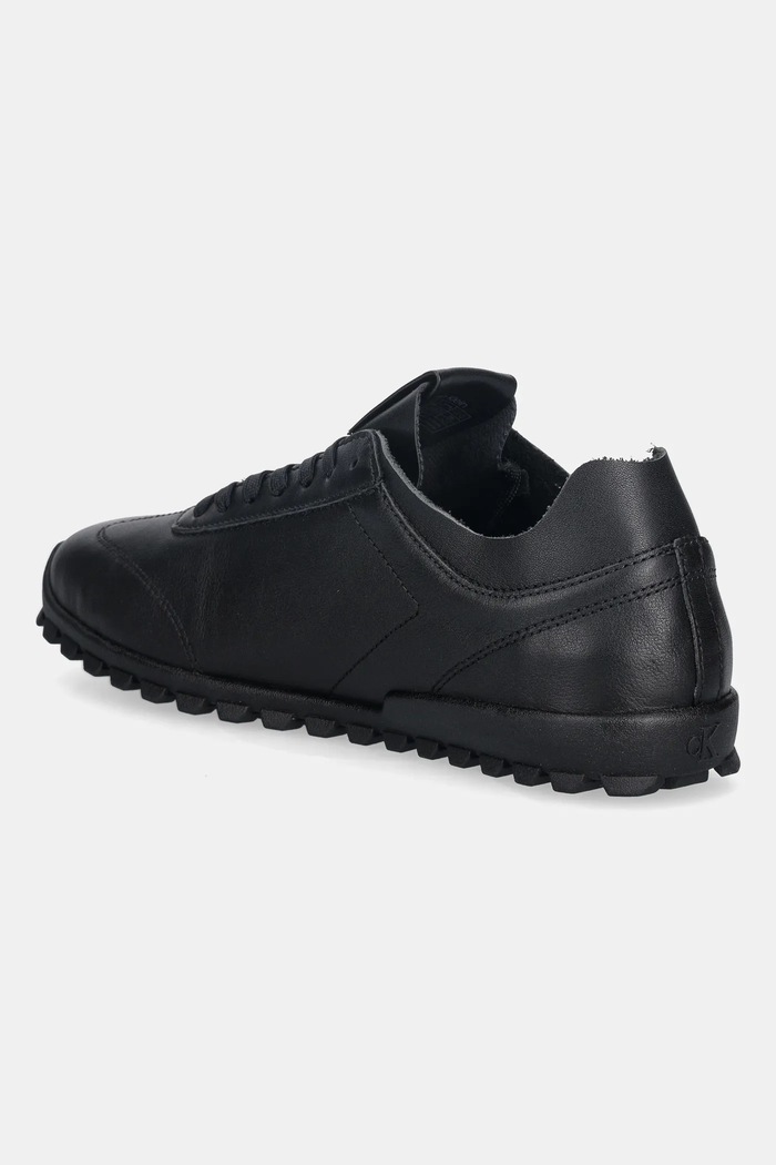 Obuwie Calvin Klein sneakersy skórzane LOW PROFILE RUNNER LTH MG YW0YW02049 czarny