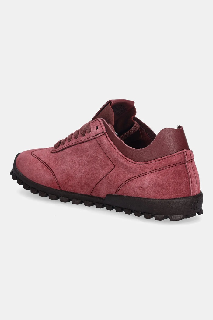Încălțăminte Calvin Klein sneakers din piele intoarsă LOW PROFILE RUNNER SUE MG YW0YW02050 burgundia