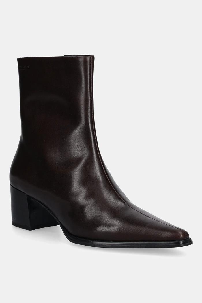 Vagabond Shoemakers botki skórzane GISELLE słupek brązowy 5854.001.35