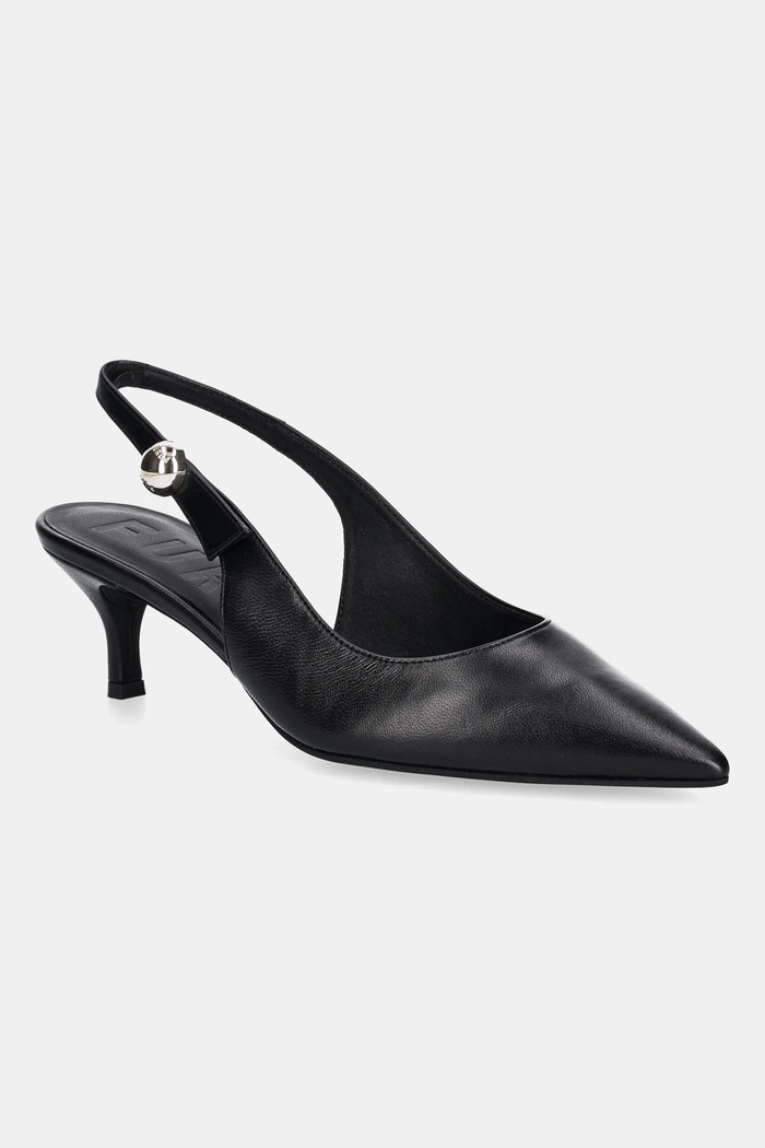Кожени обувки с тънък ток Furla Sfera Slingback гладка кожа черен YJ07SFE.X30000.O6000