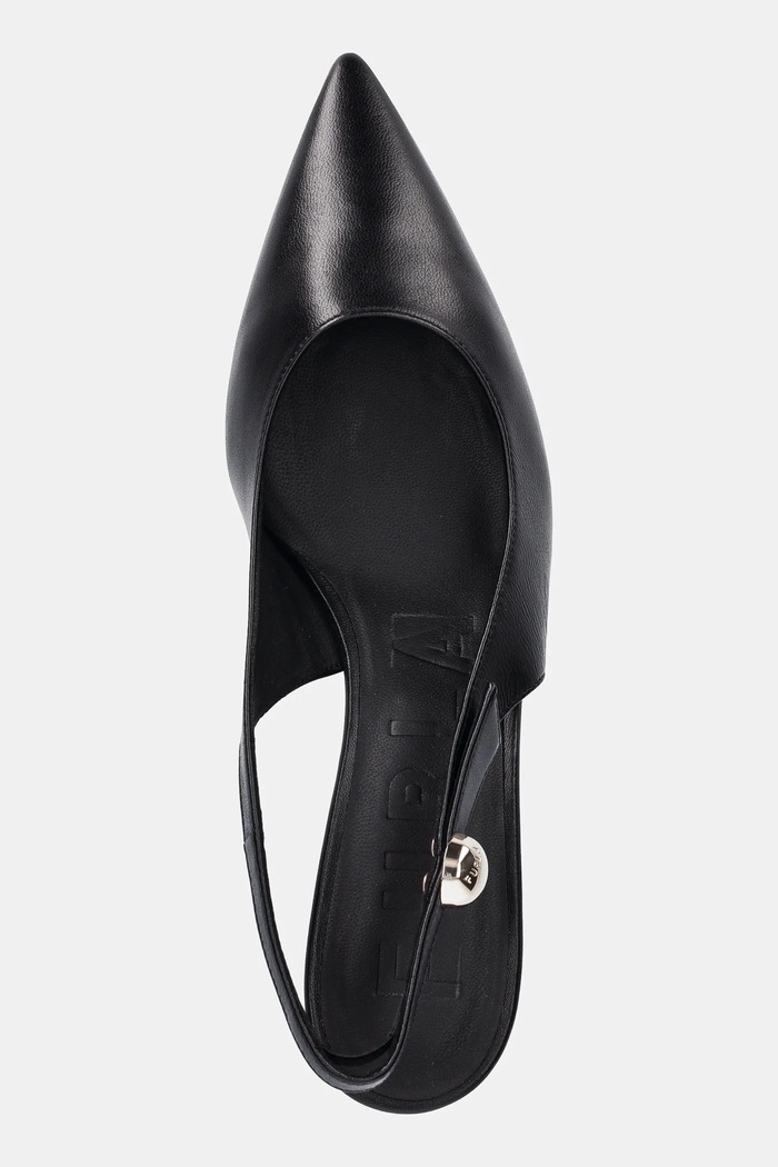 Кожени обувки с тънък ток Furla Sfera Slingback черен YJ07SFE.X30000.O6000