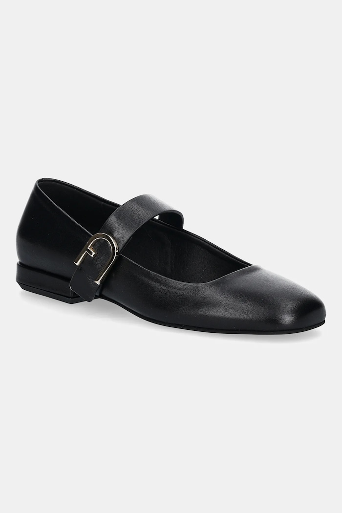 Kožené baleríny Furla Chic Ballerina černá YJ70HIC.X30000.O6000