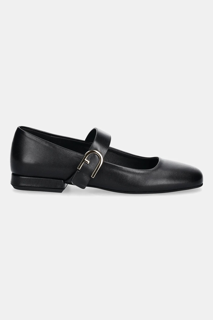Kožené baleríny Furla Chic Ballerina YJ70HIC.X30000.O6000 černá AW25