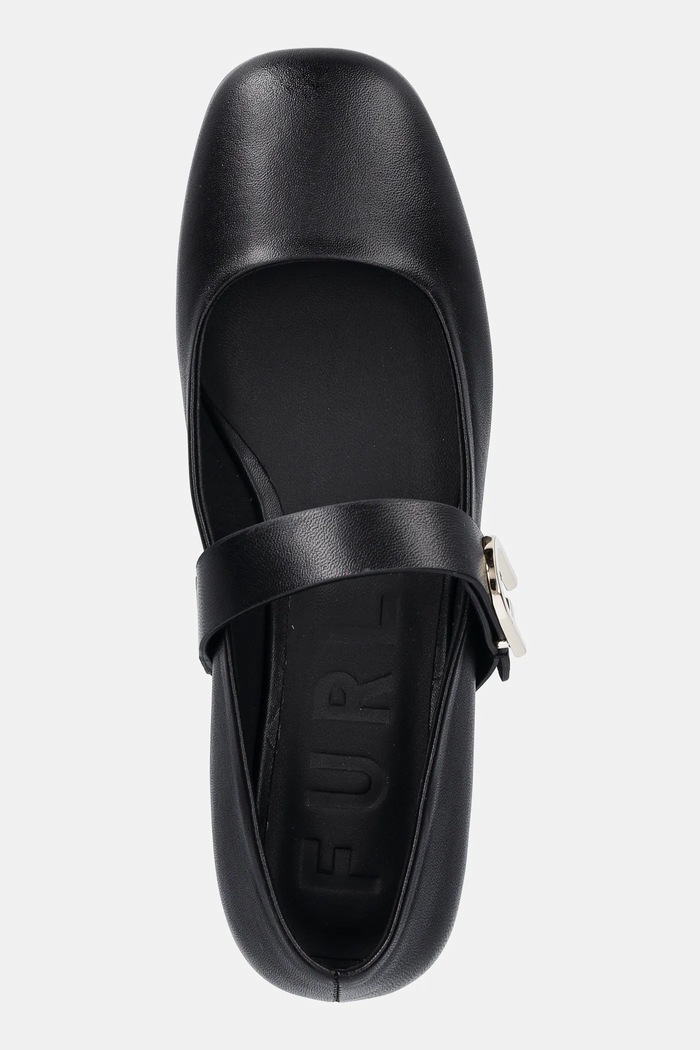 Kožené baleríny Furla Chic Ballerina černá YJ70HIC.X30000.O6000
