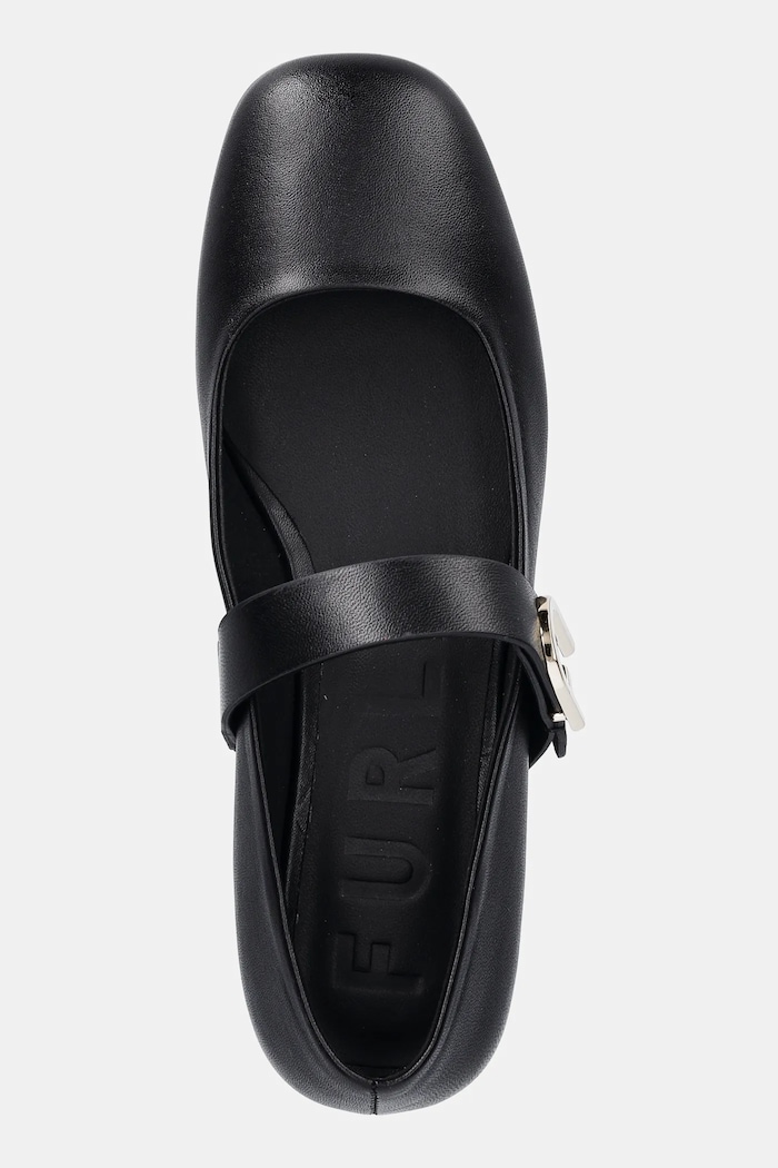 Kožené baleríny Furla Chic Ballerina černá YJ70HIC.X30000.O6000
