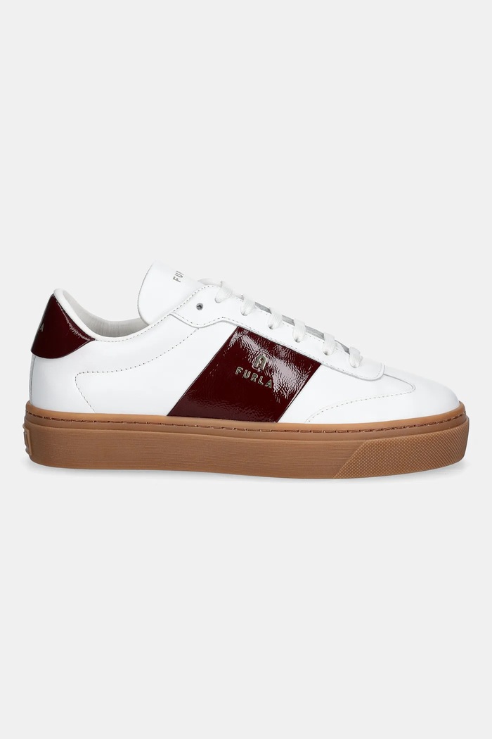 Furla sneakersy skórzane Enjoy Lace-Up Sneaker YI79ENJ.BX3711.4236S biały SS26