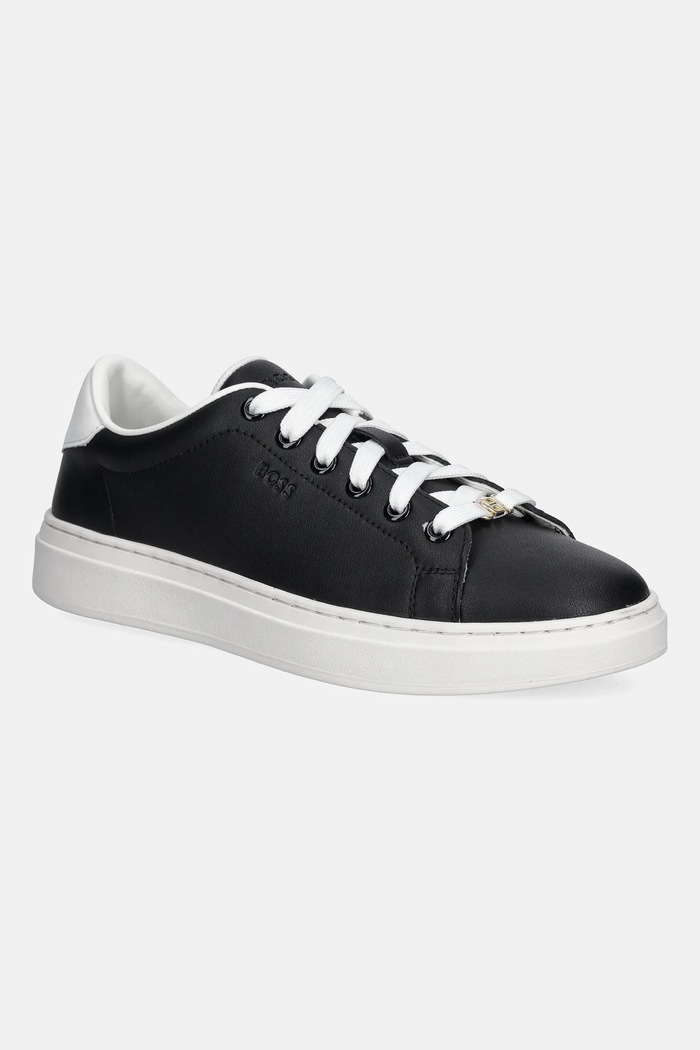 BOSS sneakersy skórzane Kieran skóra powlekana czarny 50548110.001