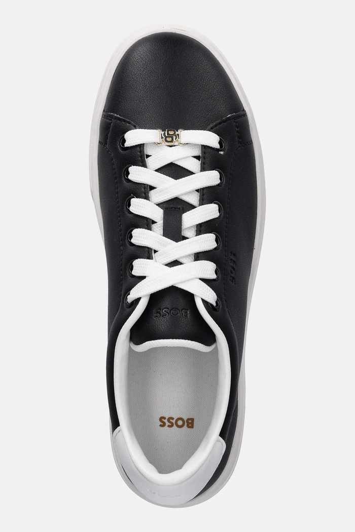 BOSS sneakersy skórzane Kieran czarny 50548110.001