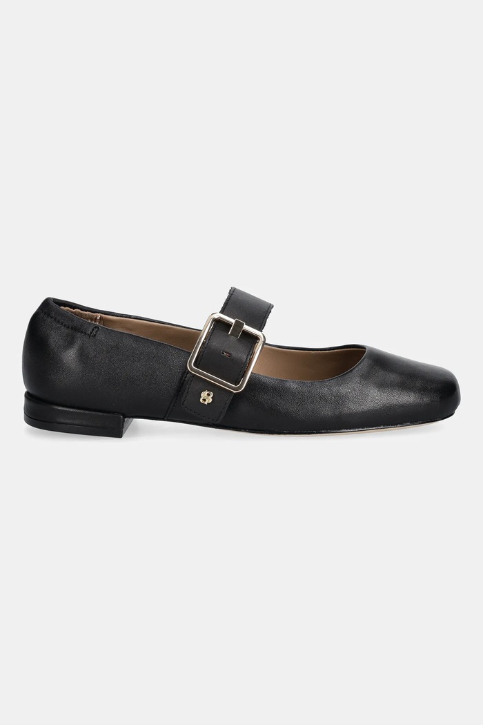 BOSS balerini de piele Luara 50548547.001 negru AW25