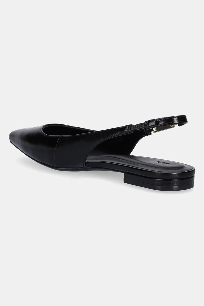 Cipők BOSS bőr balerina cipő Gracey 50548586.001 fekete