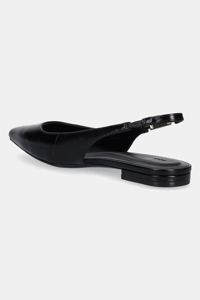 Cipők BOSS bőr balerina cipő Gracey 50548586.001 fekete